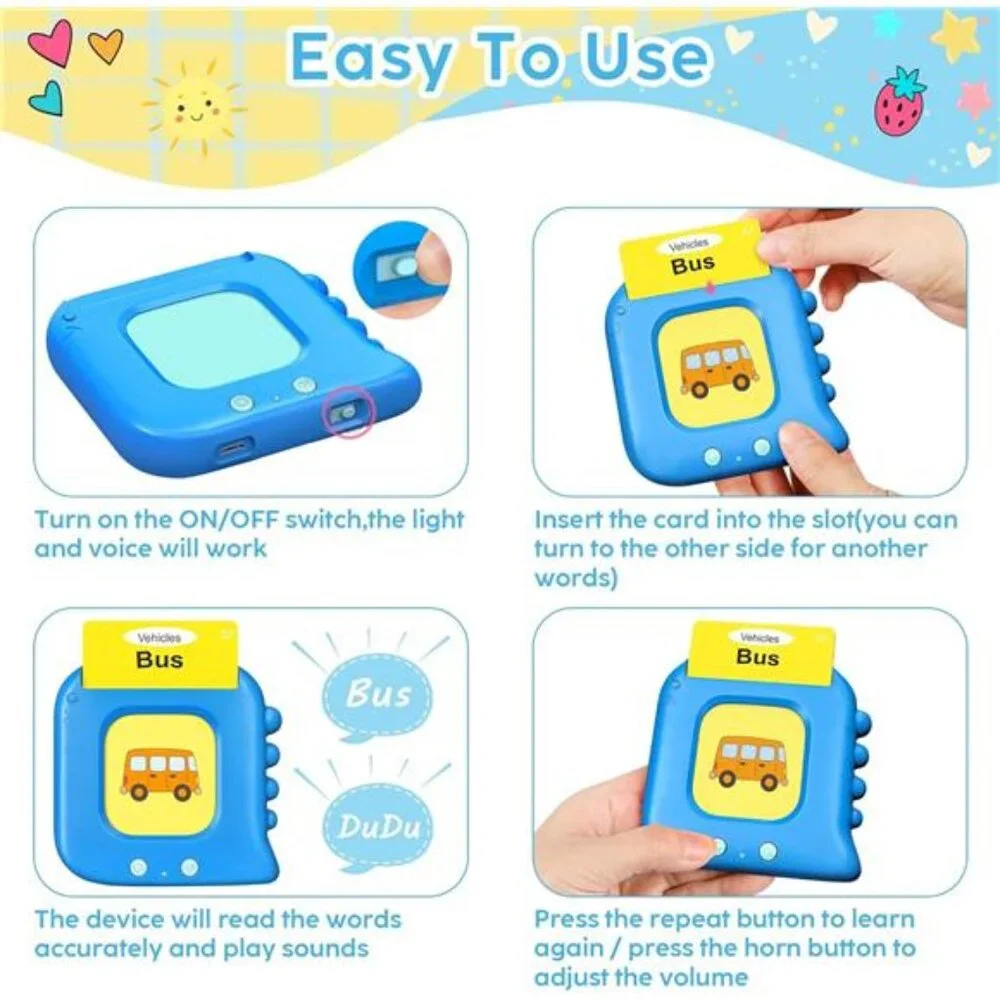Talking Flash Cards,Kids Toddler Flash Cards with 240 Sight Words,Montessori